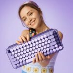 teclado logitech morado inalámbrico pop keys