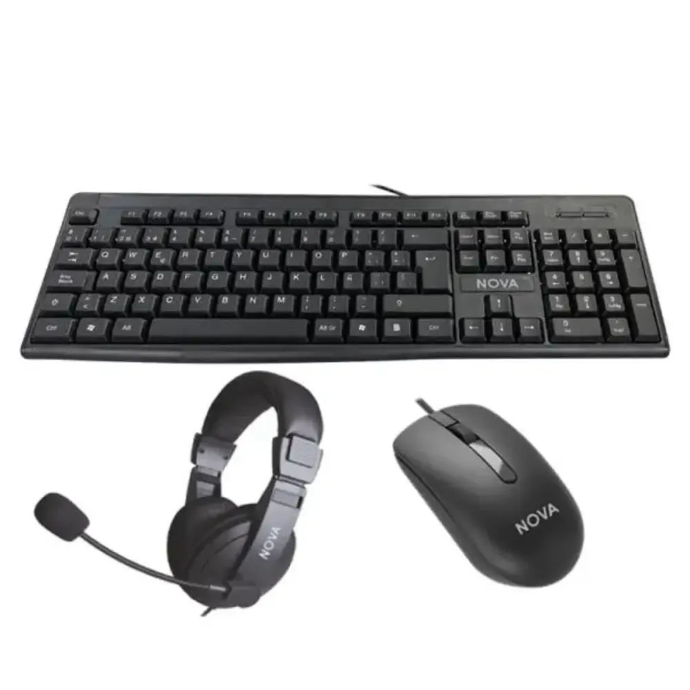 COMBO TECLADO MOUSE Y HEADSET