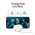CARGADOR ARGOM FAST WALL CHARGE TYPE-C 20W ARG-AC-0110WT - Image 2