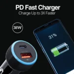 CARGADOR DE AUTO ARGOM FAST CHARGE USB FORCE C1 TYPE-C ARG-AC-0118BK - Image 4