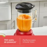 Black + Decker Licuadora Rojo Acero Inoxidable 700 Watts, 8 Veloc. Jarra vidrio 1.25L BL0876-2RDLA - Image 3
