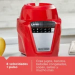 Black + Decker Licuadora Rojo Acero Inoxidable 700 Watts, 8 Veloc. Jarra vidrio 1.25L BL0876-2RDLA - Image 4