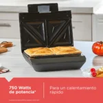 Black+Decker sandwichera de facil limpieza color negro - SM602F-1BDLA - Image 3