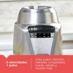 Black + Decker Licuadora Acero Inoxidable 700 Watts, 8 Veloc. Jarra vidrio 1.25L BL0876-2SDLA - Image 2