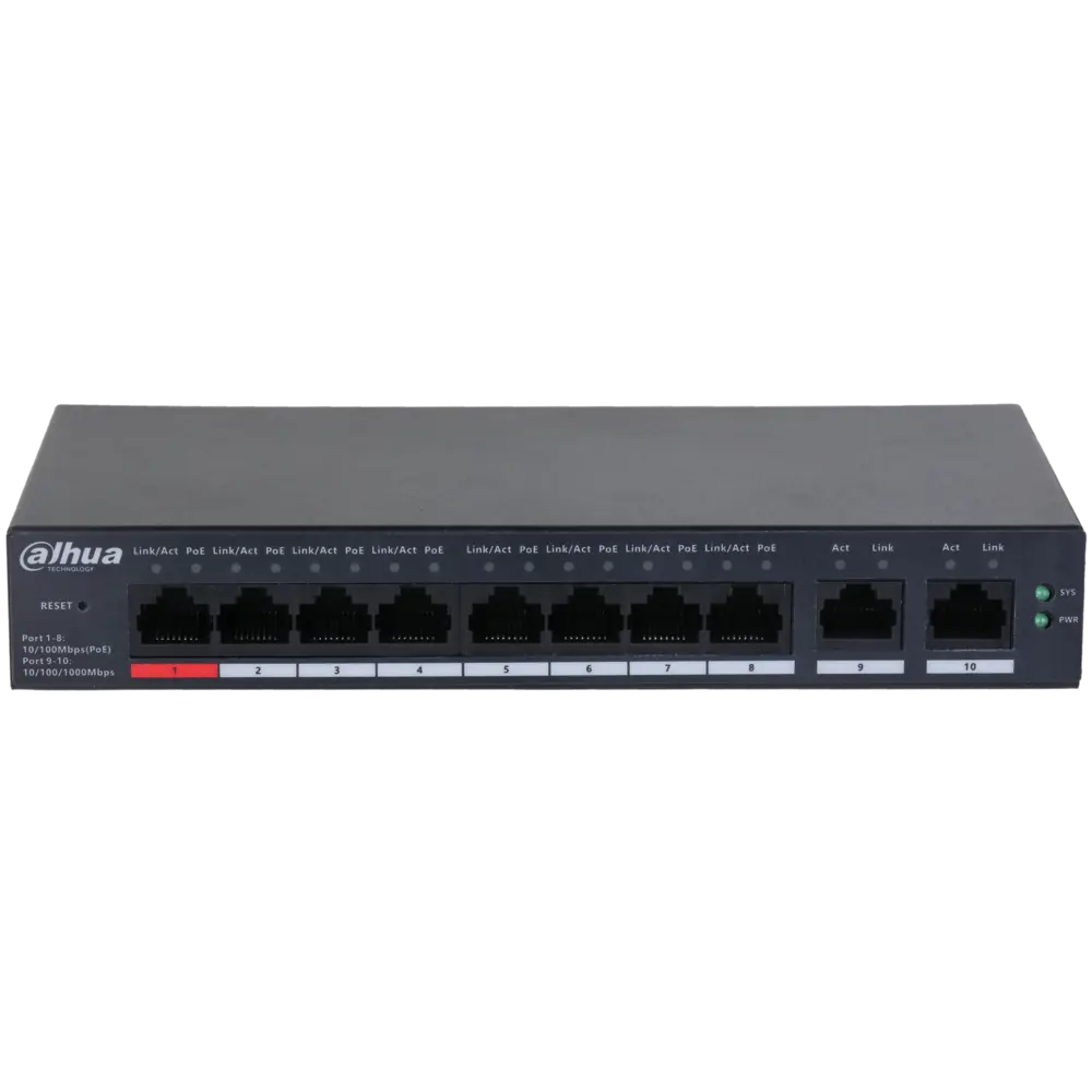 Switch 10 puertos Dahua