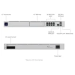 Ubiquiti - Router - Wireless - Rack-mountable - UDM-Pro - 1U - Image 2