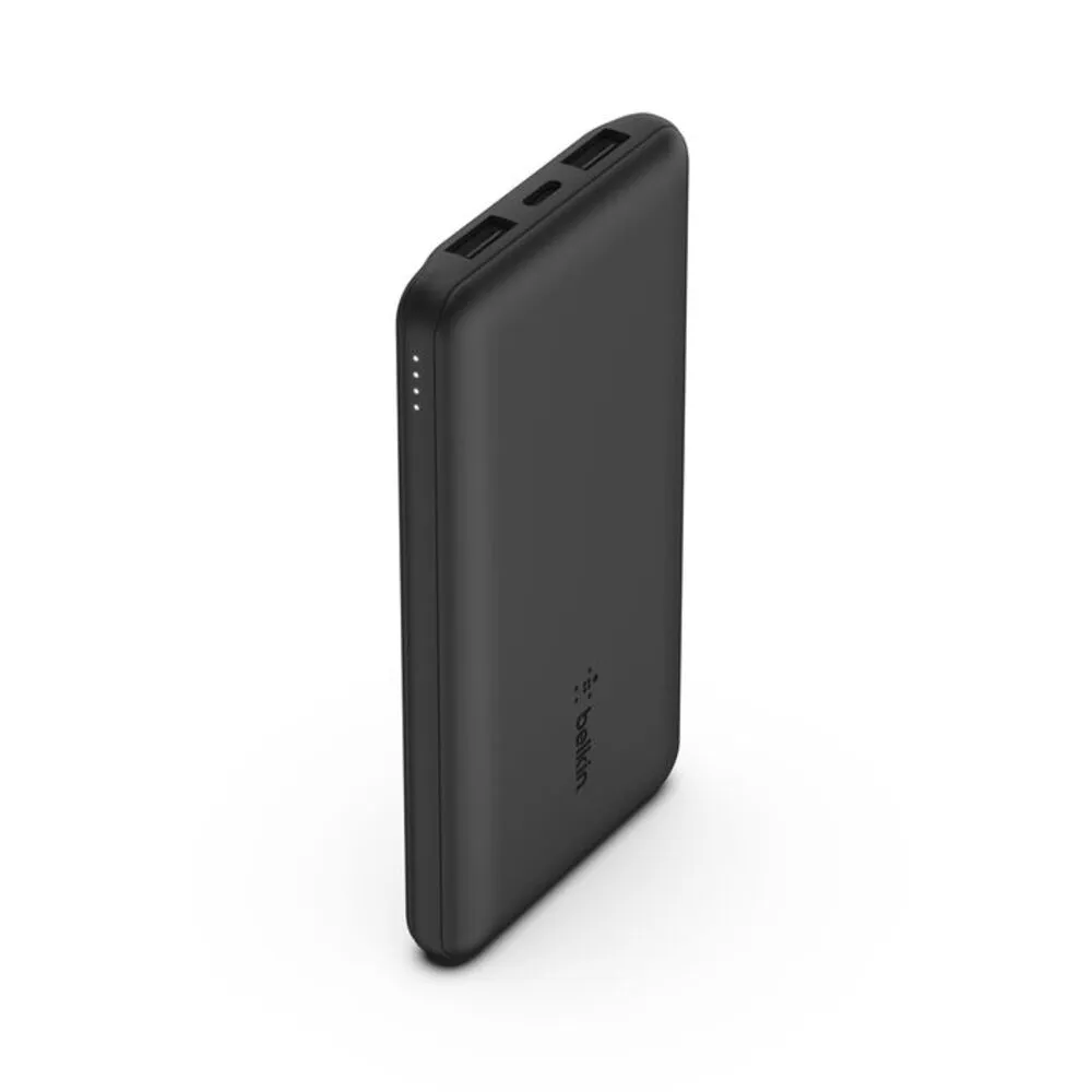 Belkin – Cargador portátil – 10000 mAh – 15 vatios – 3 conectores de salida (24 pin USB-C, 2 x USB) – negro