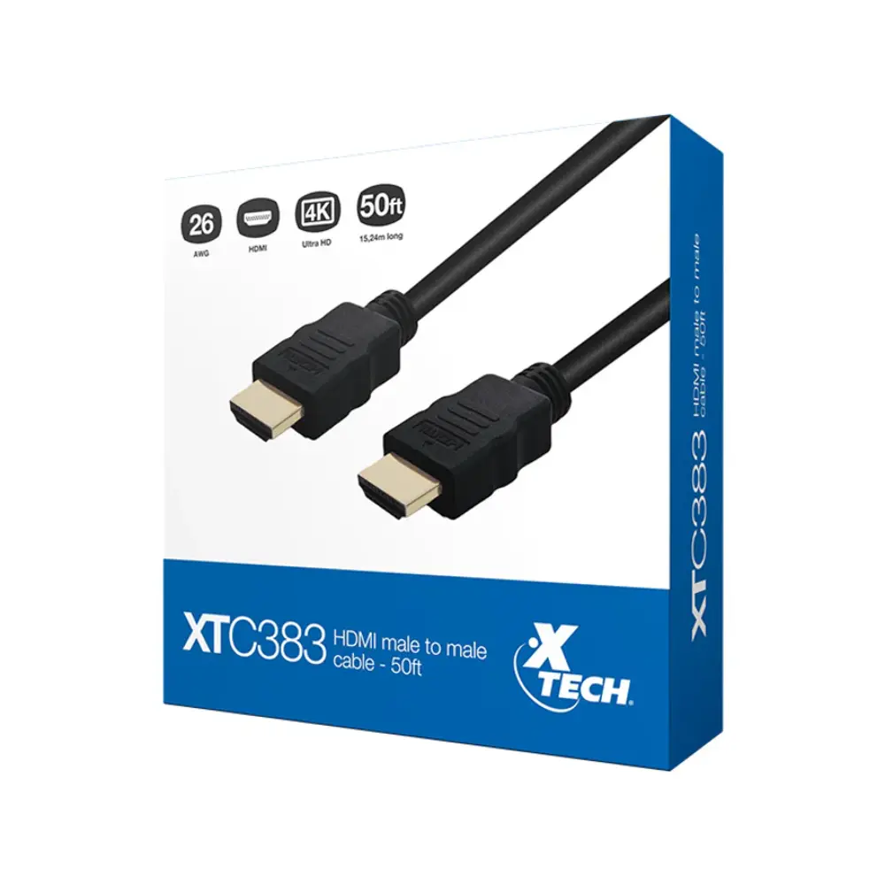 Xtech – Video / audio cable – HDMI – HDMI – 50ft-m/m-XTC-383