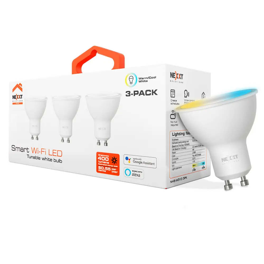 Pack 3 Bombillas LED inteligentes Wi-Fi 110V 