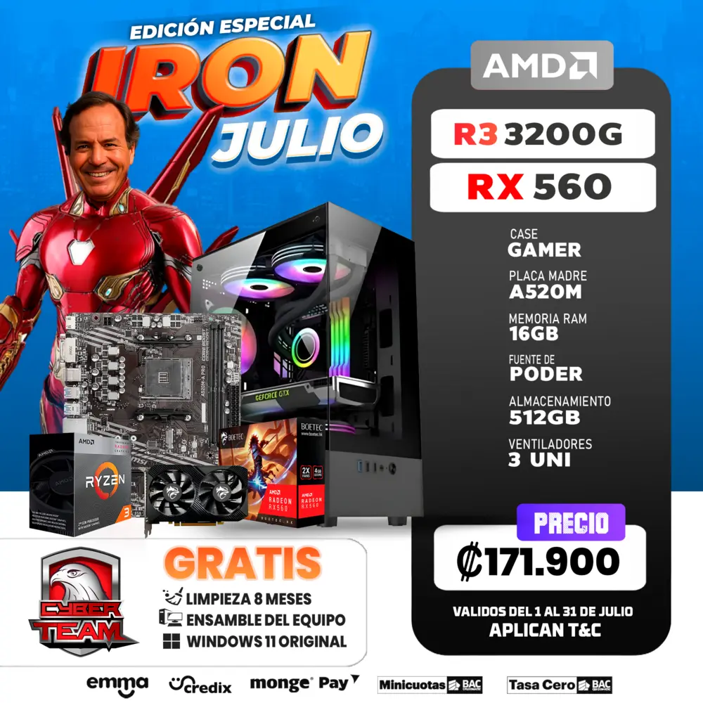 EDICION ESPECIAL PC GAMER RYZEN 3 3200G RX 560