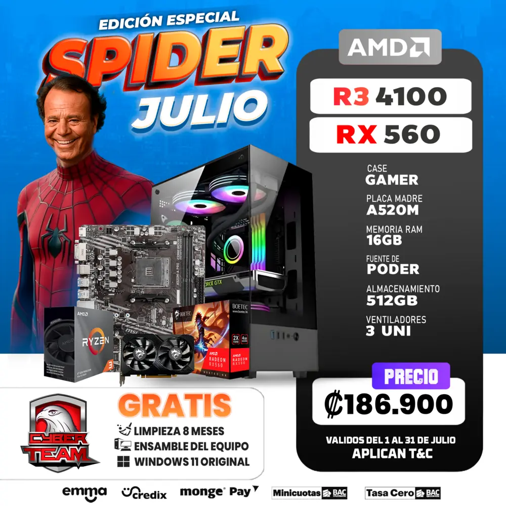 EDICION ESPECIAL RYZEN 3 4100 – RX 560 EDICION ESPECIAL RYZEN 3 4100 – RX 560