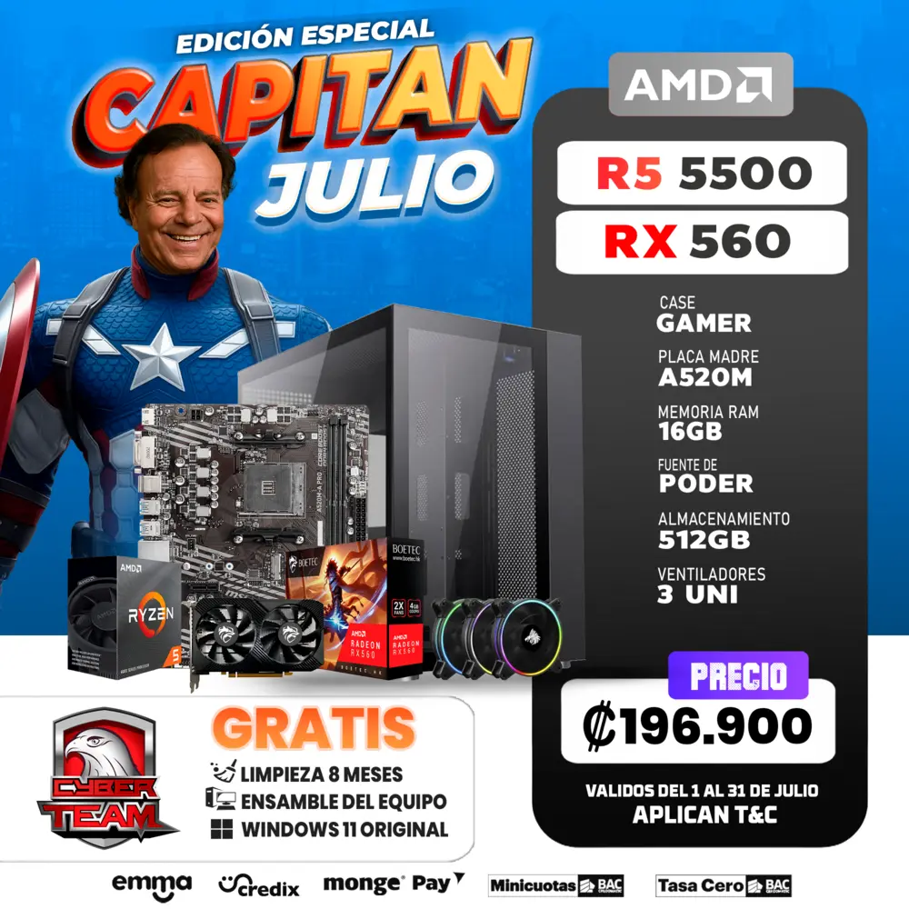 PC GAMING RYZEN 5 5500 RX 560